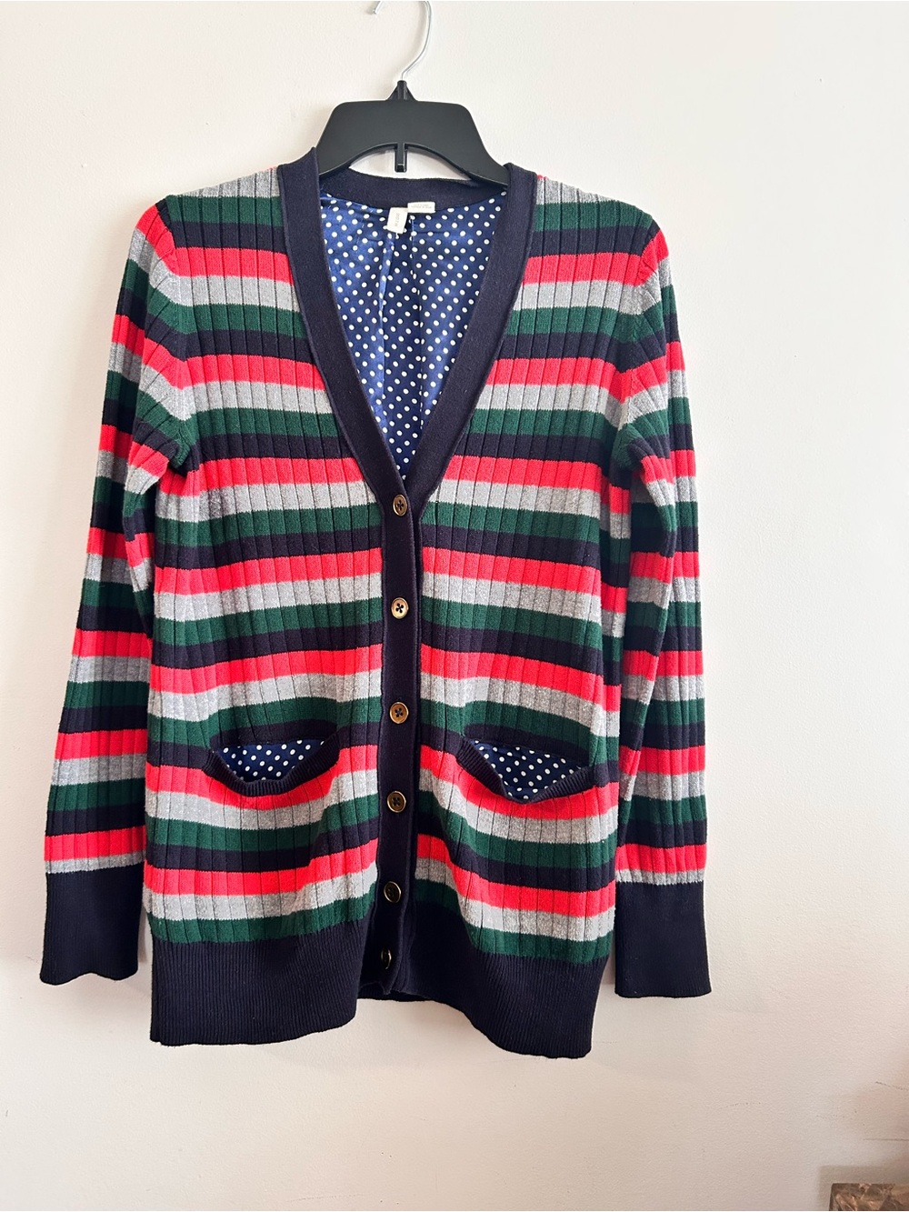 Anthropologie By Moth Womens Jamison Cardigan Multicolor Stripe Cotton XS